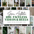 100 Green Aesthetic Faceless Content (with Master Resell Rights)