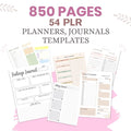 850 Pages PLR Planners/Journals/Templates Bundle - (Editable & Printable)