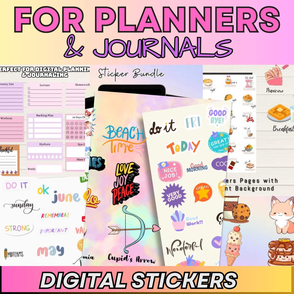 8,000+ Digital Stickers For Planners, & Journals |Includes Resell Rights