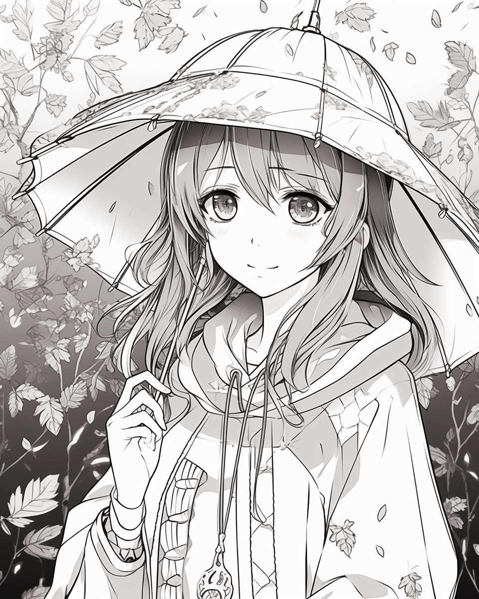 85 Fashion Girl Anime Coloring Book with Resell Rights (Printable)