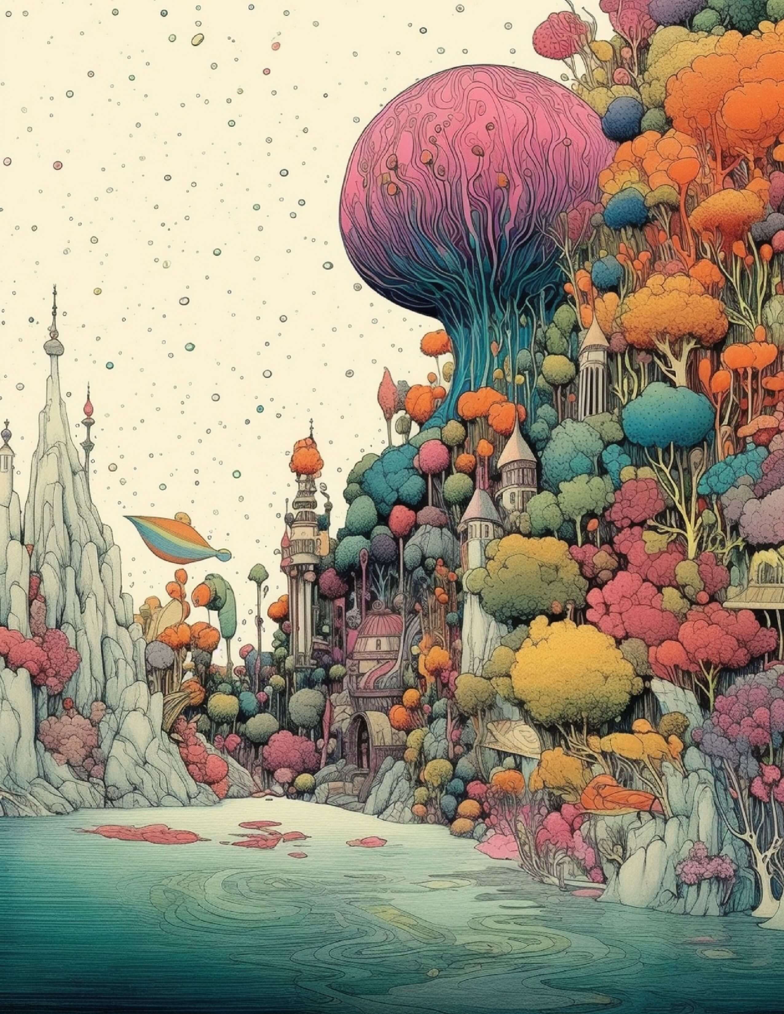 🌄 200 Eye-Catching Landscape Coloring Book & Stunning Covers with Resell Rights