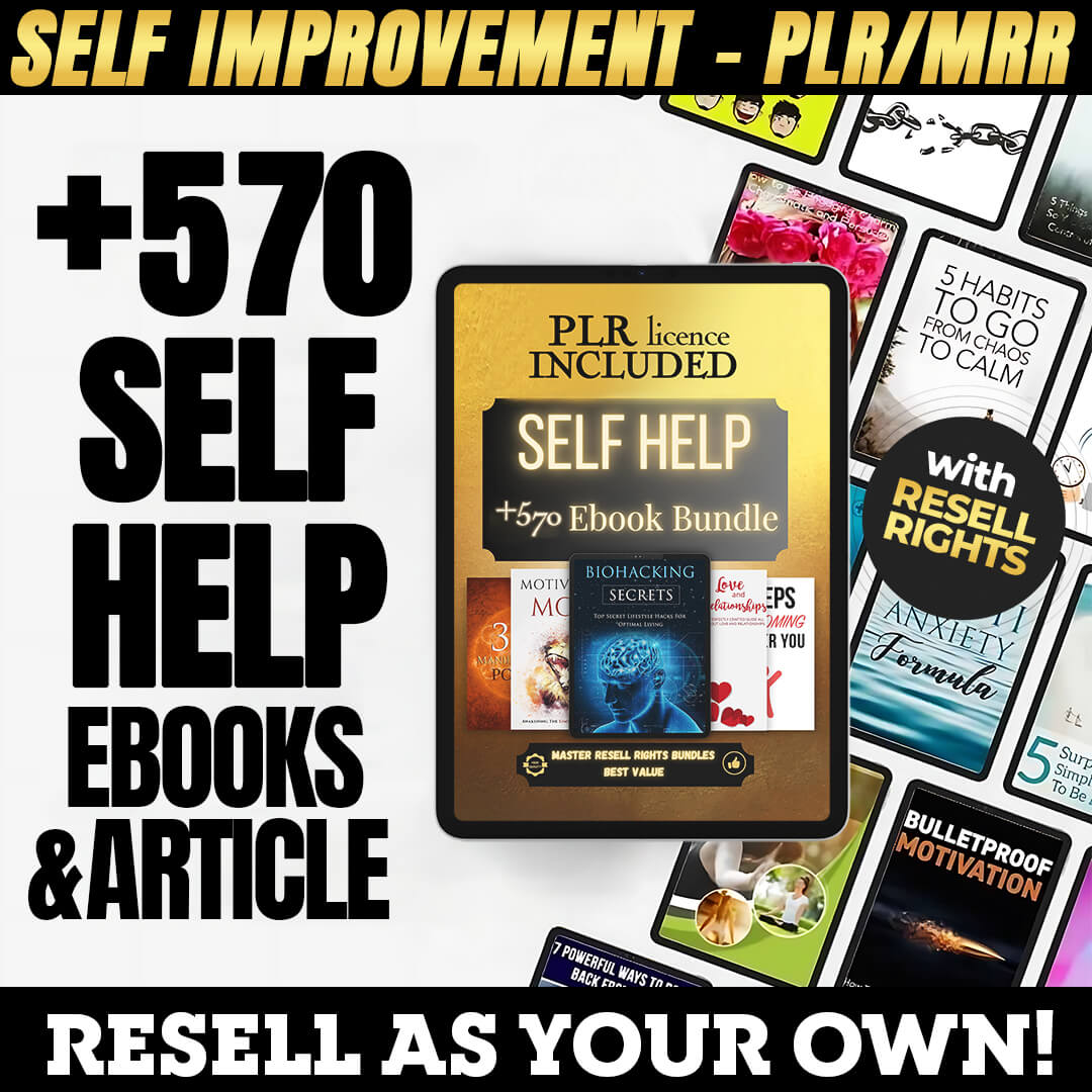 570+ Self-Help PLR eBooks with Resell Rights