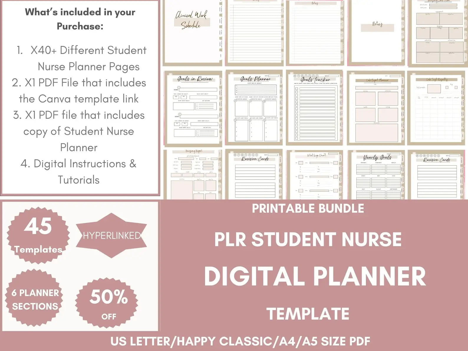 Student Nurse Planner Bundle with Resell Rights