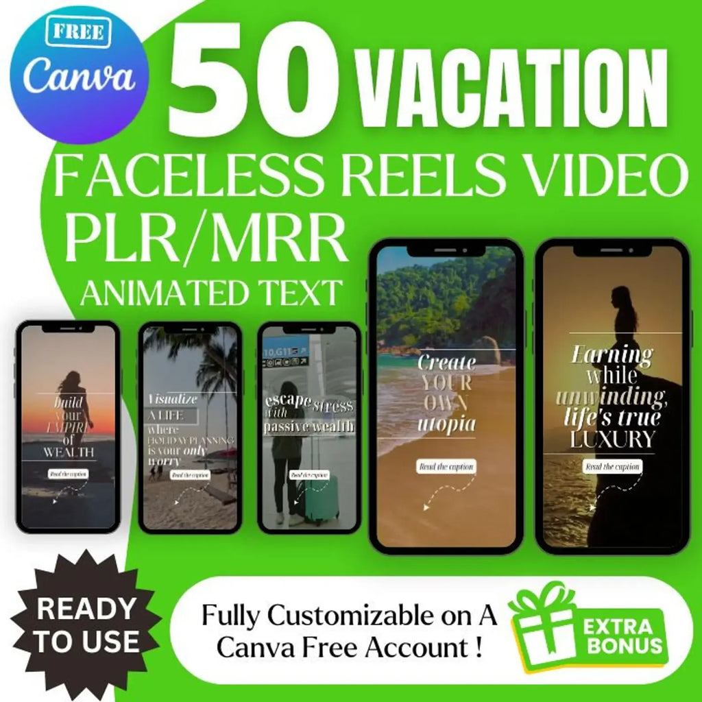 340 Faceless Reels video with Resell Rights.