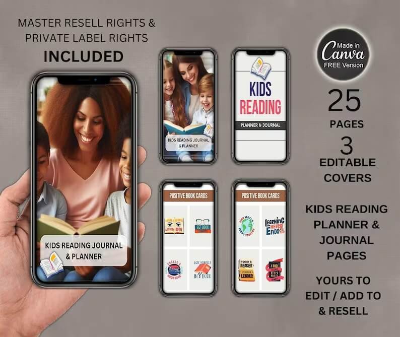 Kids Reading Planner, Journal & eBook | with Resell Rights